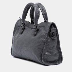Pre Owned Balenciaga Small Lambskin Motocross Classic City Satchel