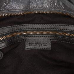 Pre Owned Balenciaga Small Lambskin Motocross Classic City Satchel