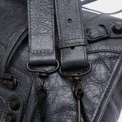 Pre Owned Balenciaga Small Lambskin Motocross Classic City Satchel