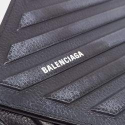 Pre Owned Balenciaga Black Leather Car Flap Shoulder Bag