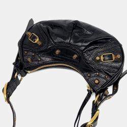 Pre Owned Balenciaga Black Leather Le Cargo Bag XS