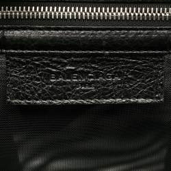 مملوكة مسبقًا Balenciaga Bazar Medium Black Mesh Nylon and Leather Tote