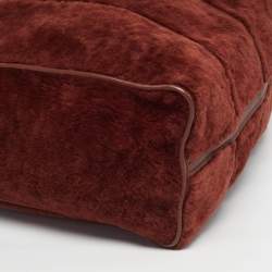 Pre Owned Balenciaga Bazar Medium Brown Shearling and Leather Tote