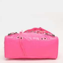 مملوكة مسبقًا Balenciaga Neo Cagole Small Neon Pink Leather Tote