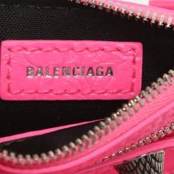 مملوكة مسبقًا Balenciaga Neo Cagole Small Neon Pink Leather Tote