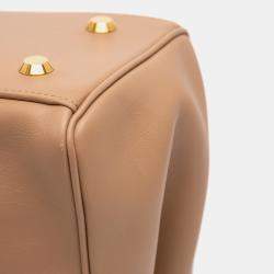 Pre Owned Balenciaga Brown Large Smooth Calfskin Rodeo Satchel