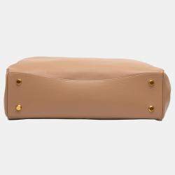 Pre Owned Balenciaga Brown Large Smooth Calfskin Rodeo Satchel