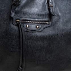 مملوكة مسبقًا Balenciaga Black Leather Papier A4 Tote