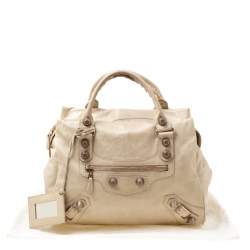 Balenciaga Beige Leather Giant 21 Midday Bag