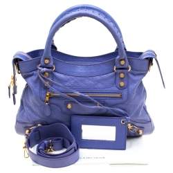Pre Owned Balenciaga Mauve Leather RGH City Bag 