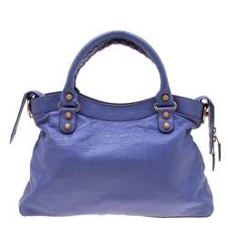 Pre Owned Balenciaga Mauve Leather RGH City Bag 