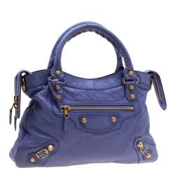 Pre Owned Balenciaga Mauve Leather RGH City Bag 