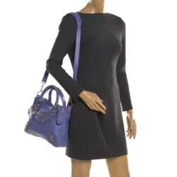 Pre Owned Balenciaga Mauve Leather RGH City Bag 