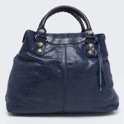 مملوكة مسبقًا Balenciaga Marine Leather GSH Brief Tote