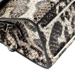 Pre Owned Balenciaga Cream Python Le Dix Cartable S Top Handle Bag