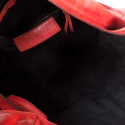 Pre Owned Balenciaga Orange Leather RH Part Time Tote