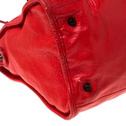 Pre Owned Balenciaga Orange Leather RH Part Time Tote