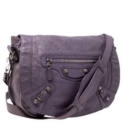 مملوكة مسبقًا Balenciaga Glycine Agneau Leather RSH Neo Folk Messenger Bag