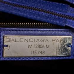Pre Owned Balenciaga Purple Leather RH City Bag