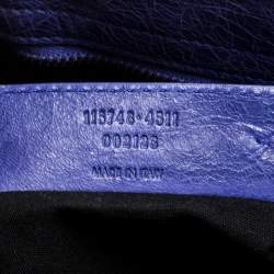 Pre Owned Balenciaga Purple Leather RH City Bag