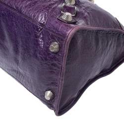 Pre Owned Balenciaga Violet Leather Giant 21 Work Tote