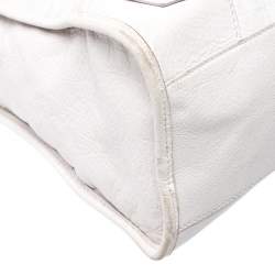 Pre Owned Balenciaga Ivory Leather RGGH City Bag