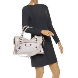 Pre Owned Balenciaga Ivory Leather RGGH City Bag