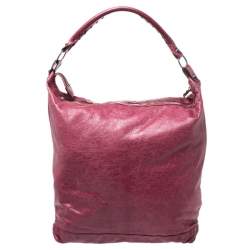 مملوكة مسبقًا Balenciaga Pourpre Lambskin Leather Day Bag 
