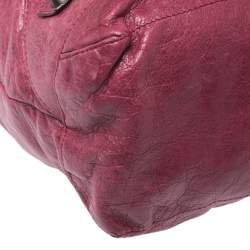 مملوكة مسبقًا Balenciaga Pourpre Lambskin Leather Day Bag 