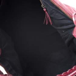 مملوكة مسبقًا Balenciaga Pourpre Lambskin Leather Day Bag 