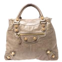 Pre Owned Balenciaga Militaire Leather Arena GGH Brief Tote