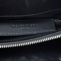 Pre Owned حقيبة بالنسياغا "لو ديكس كارتابل" يد علوية جلد و جلد نقشة الثعبان أسود