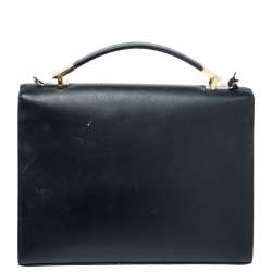 Pre Owned حقيبة بالنسياغا "لو ديكس كارتابل" يد علوية جلد و جلد نقشة الثعبان أسود