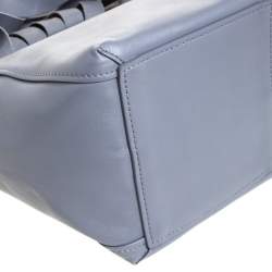 Pre Owned حقيبة يد بلنسياغا شراشيب لوندري كاباس جلد رمادية XS