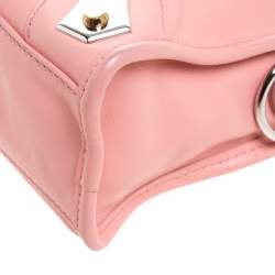 Pre Owned Balenciaga Rose Bonbon Leather SH Hardware Metal Plate Bag 