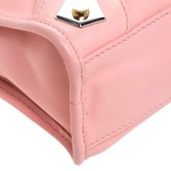 Pre Owned Balenciaga Rose Bonbon Leather SH Hardware Metal Plate Bag 