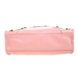 Pre Owned Balenciaga Rose Bonbon Leather SH Hardware Metal Plate Bag 