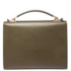 Pre Owned Balenciaga Green Leather Le Dix Cartable Top Handle Bag