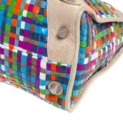 Pre Owned Balenciaga Multicolor Woven Leather GSH Work Tote