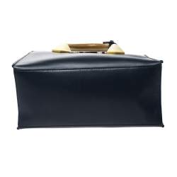 Pre Owned Balenciaga Blue/Yellow Leather and Lizard Mini All Afternoon Tote