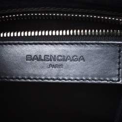 Pre Owned Balenciaga Blue/Yellow Leather and Lizard Mini All Afternoon Tote
