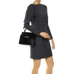 Pre Owned حقيبة بالنسياغا يد علوية لو ديس كارتابل جلد سوداء 