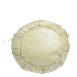 Pre Owned حقيبة هوبو بالنسياغا جي سي أتش بومبون جلد أخضر منت