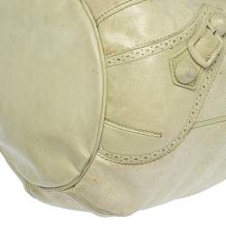 Pre Owned حقيبة هوبو بالنسياغا جي سي أتش بومبون جلد أخضر منت