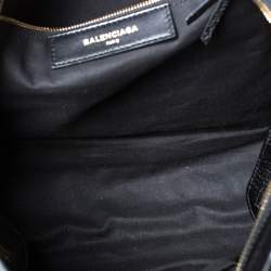 Pre Owned Balenciaga Black Leather RH City Tote