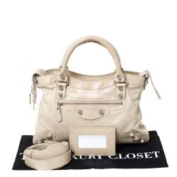 Pre Owned Balenciaga Biege Oryx Leather RSH First Tote