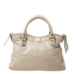 Pre Owned Balenciaga Biege Oryx Leather RSH First Tote