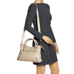 Pre Owned Balenciaga Biege Oryx Leather RSH First Tote