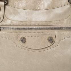 Pre Owned Balenciaga Biege Oryx Leather RSH First Tote