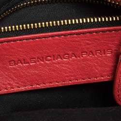 Pre Owned Balenciaga Rouge Vif Leather Mini RGH City Bag